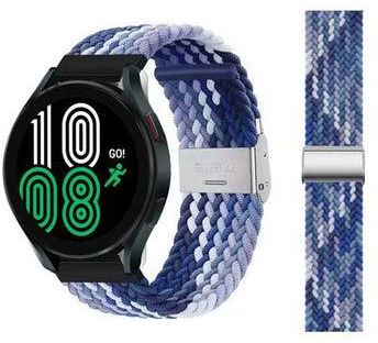 Adjustable Braided Solo Loop Band for Samsung Galaxy Watch4 40/44mm Blue