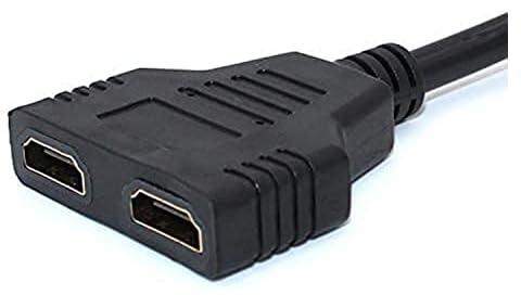 HDMI Splitter Cable Male 1080P to Dual HDMI Female 1 to 2 Way HDMI Splitter Adapter Cable for HDTV HD, LED, LCD, TV, Support Two TVs at The Same Time