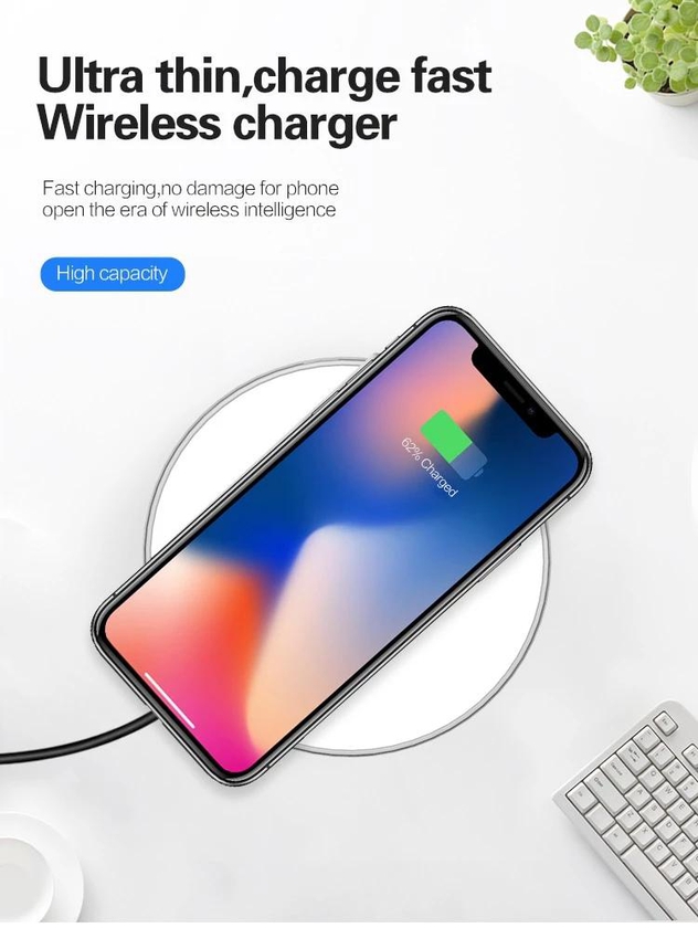 KhanzTech10W - 20W QI Wireless Charger for All Phones