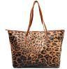 Mg Collection Gil Leopard Oversized Bucket Shopper Shoulder Bag Brown One Size