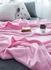 بطانية سرير ناعمة ومريحة قطن وردي 180x200سنتيمتر