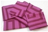 6Pc Flat Bedsheet Set - Multicoloured Maroon and Purple
