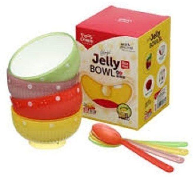 4 Pieces Jelly Bowl With Spoon For Baby And Kids