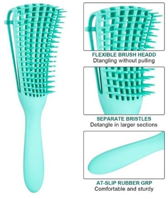 Flexible Detangling Hair Brush - For Natural Hair, Relaxed Hair And Wigs