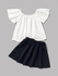 Fashion 1-6 Years Baby Girl Skirt Outfit Set Minimalism Design Solid Color Clothing