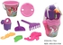 FITTO Cute Girly Sand Toys with Shovel, Molds, Sprinklers, and Rake - Perfect Beach Bucket for Kids - Sand Castle Toys for Beach