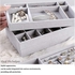 AIRZSNRY Jewelry Drawer Organizer, Velvet Jewelry Storage Inserts, Stackable Jewelry Holder Tray for Drawer, Stacking Accessories Display for Dresser(Grey,Set of 8)