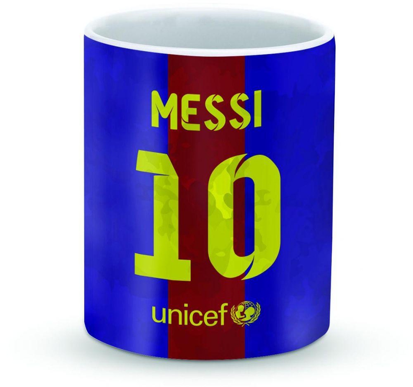 Stylizedd Mug - Premium 11oz Ceramic Designer Mug - Messi Barca Jersey