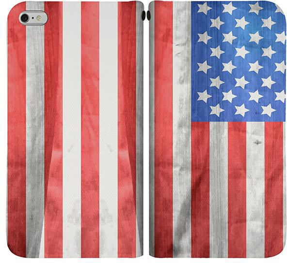 Stylizedd Apple iPhone 6 Plus Premium Flip Case cover - USA Grunge Flag