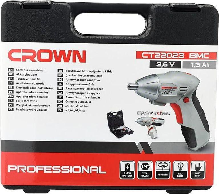 Crown Drill Screwdriver Battery 3.6V