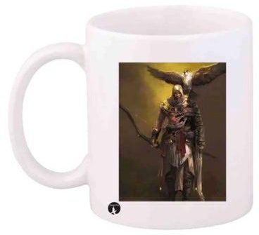 Printed Assassin's Creed Coffee Mug White/Brown/Yellow