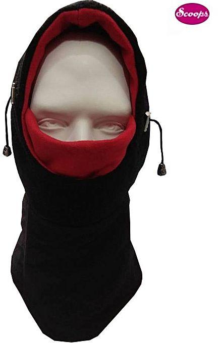 Generic Winter Windproof thick double lid warm face - two colors - black and red - one size