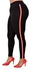Fashion Women Black Tights With Red And White Stripes