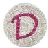Navika Pink Initial Micro Pave Crystal Ball Marker + Clip D