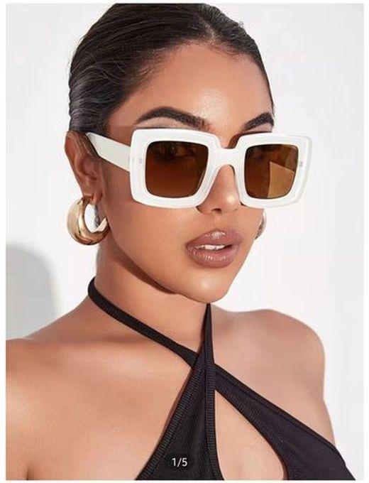 Acrylic Frame Sunglasses-White