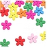 Magideal 100pcs Colored Flower Wood Buttons for Sewing Scrapbooking DIY Craft 15mm