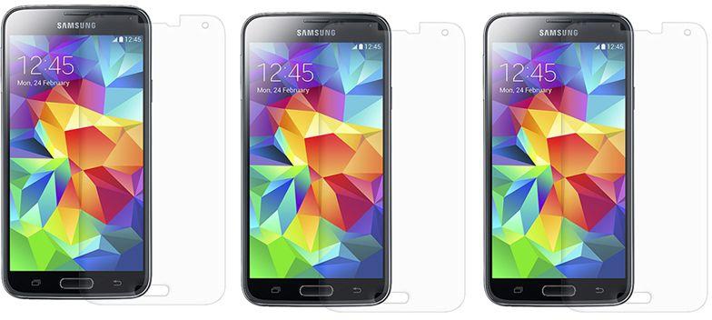 3 units Samsung Galaxy S5 I9600 ULTRA CLEAR HD Screen Protector GLOSSY LCD Scratch Guard