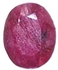 حجر ياقوت احمر اللون مقصوص قصة بيضاوية الماسية الشكل موثق بوزن 9.55 قيراط