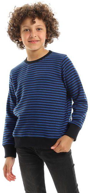 Caesar Unisex Striped Round Sweatshirt