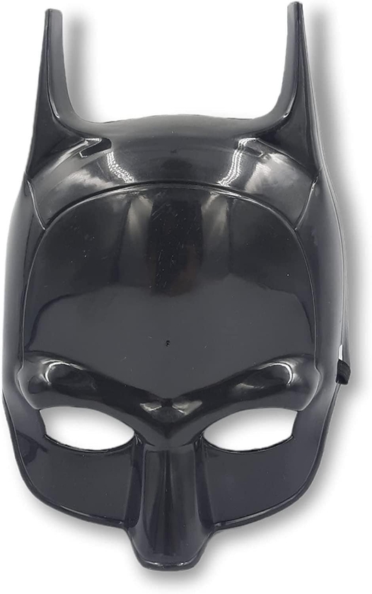 Party Time 1 Piece Batman Mask Superhero, Halloween Bat cowl Children Adult Costume Props for Comic Con, Party, Masquerade Halloween Costume (H 10.5 x W 7 INCHES)