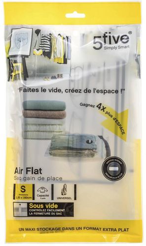5Five Polyethylene PET Air-Flat Vacuum Bag (60 x 50 x 2.5 cm)