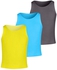 Silvy Set Of 3 Tank Tops For Girls - Multicolor, 6 To 8 Years