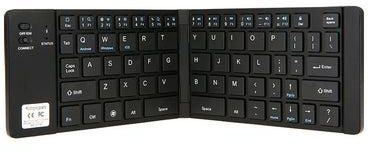 لوحة مفاتيح محمولة رفيعة للغاية بحجم الجيب تعمل بتقنية البلوتوث أسود