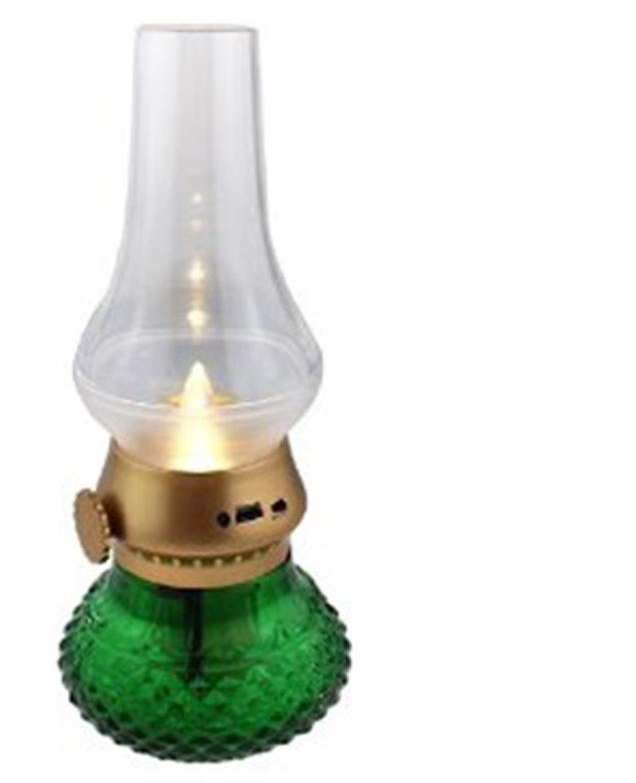 HAPTIME USB Rechargeable Blow-Control LED  Lamp - Green [YGH-515]