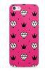 Loud Universe iPhone 5/5s Designed Protective Slim Plastic Cover Crown Decorative Pink, Black And White