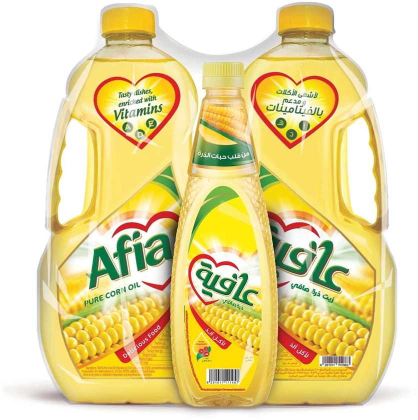 Afia corn oil 1.5 L &times; 2 + 500 ml