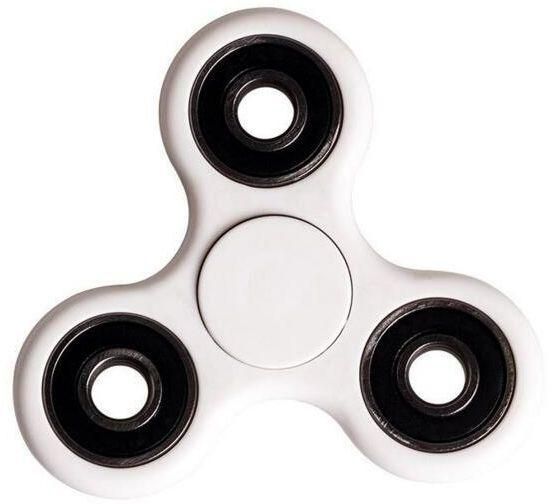 White Black 360 Degree Rotation FIDGET Tri Spinner Hand Toy Kit for Relieving ADHD, Children Adults Anxiety -Blue