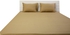 Hotel Linen Klub Queen Bed Sheet 3pcs Set , 100% Cotton 250Tc Sateen 1cm Stripe, Size: 240x260cm + 2pc Pillowcase 50x75cm ,Bronze