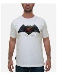 Printed Batman vs Superman: Logo T-Shirt - White