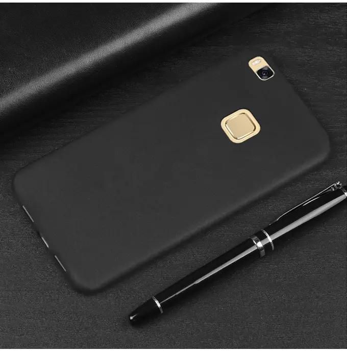 Huawei P9 Lite Back Cover - Silicone Rubber Finish Black