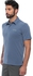 Columbia Blue Rayon Shirt Neck Polo For Men