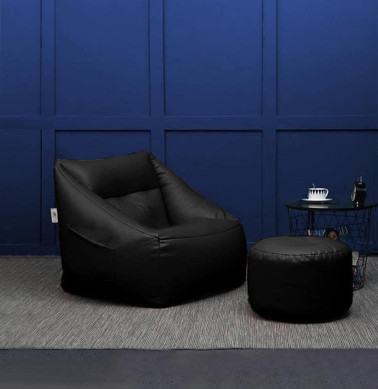 Get Comfy Relaxation Bean Bag, Waterproof Fabric, 97×70×85 - Black with best offers | Raneen.com