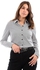 Esla Long Sleeves Dotted Classic Shirt - Black & White