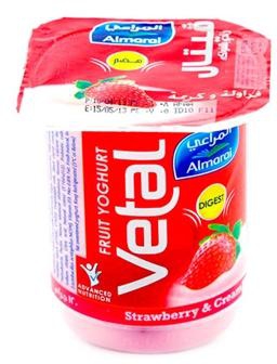 Almarai Vetal Fruit Yogurt Strawberry & Cream - 120 g