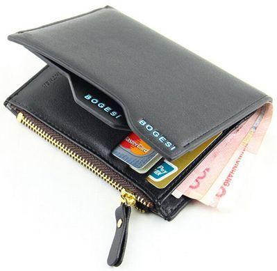 Vertical Leather Wallet for Men by Bogesi