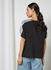 Round Neck Front Pocket Design T-Shirt Black