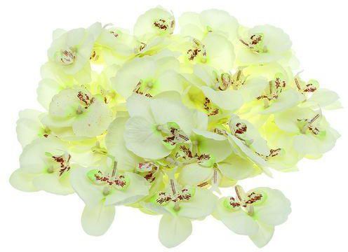 Generic 50pcs Artificial Butterfly Orchid Silk Flowers Heads Party Decoration - Green