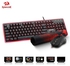 Redragon S107 Gaming Keyboard + Wired Gaming Mouse - 3200 DPI + Gaming Mouse Pad