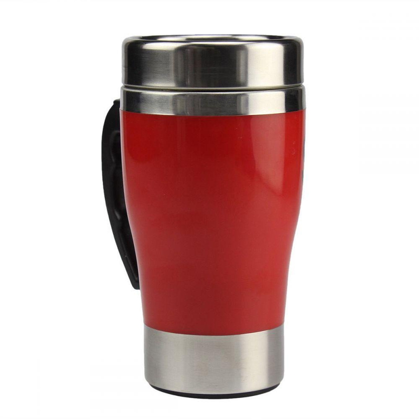 Stainless Lazy Self Stirring Mug Auto Mixing Tea Coffee Cup Office Home Garden Gift Color Red
