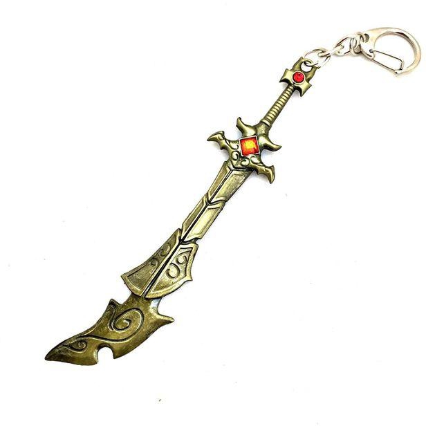 Keychain in the shape of a warrior's sword