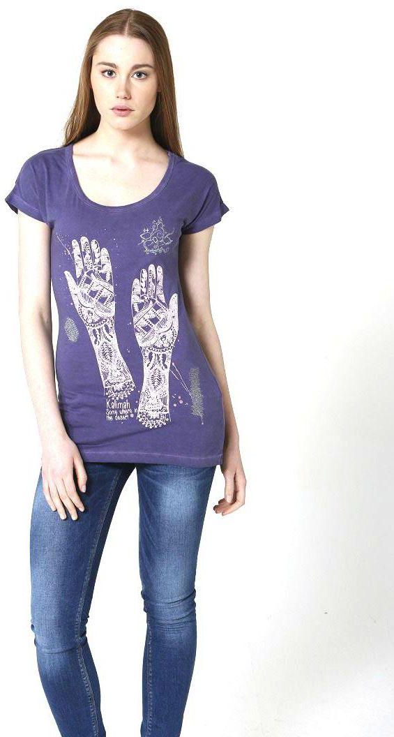 T Shirt For Women By Kalimah, Purple,L