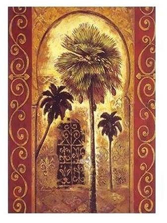 Decorative Wall Poster Beige/Red/Brown 34x24centimeter