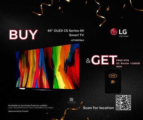 LG 65 Inch OLED CS Series 4K Smart TV