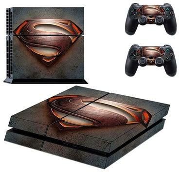 4-Piece Superman Themed Console And Controller Sticker For Sony PlayStation 4