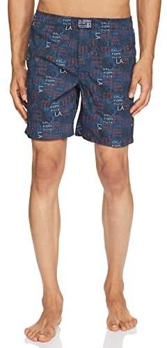 Jockey US57 Men's Super Combed Mercerized Cotton Woven Printed Boxer Shorts with Side Pockets (Color & Prints May Vary)