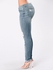 بنطال جينز نسائي - ممزق، بتصميم سادة عملي، مقاس كبير